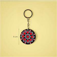 MDF DIY circle Keychain