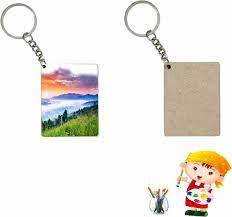 MDF DIY rectangle Keychain