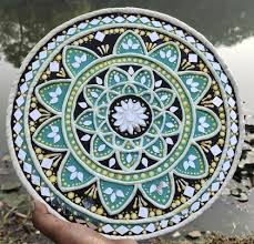 mandala art work on mdf circle