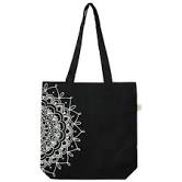 VantageKart Black Cotton Plain Tote Shopping Bags