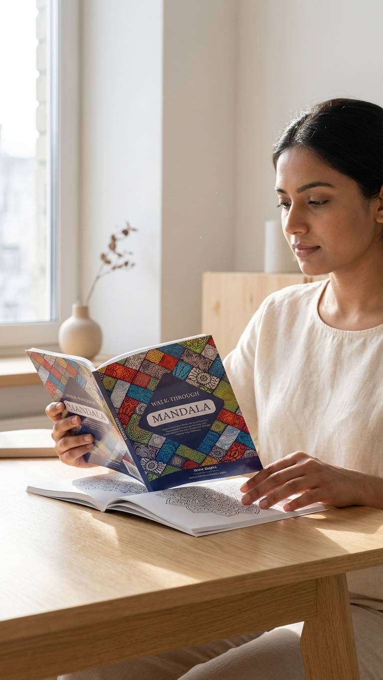 Walk-Through Mandala Creation Book for Step-by-Step Learning