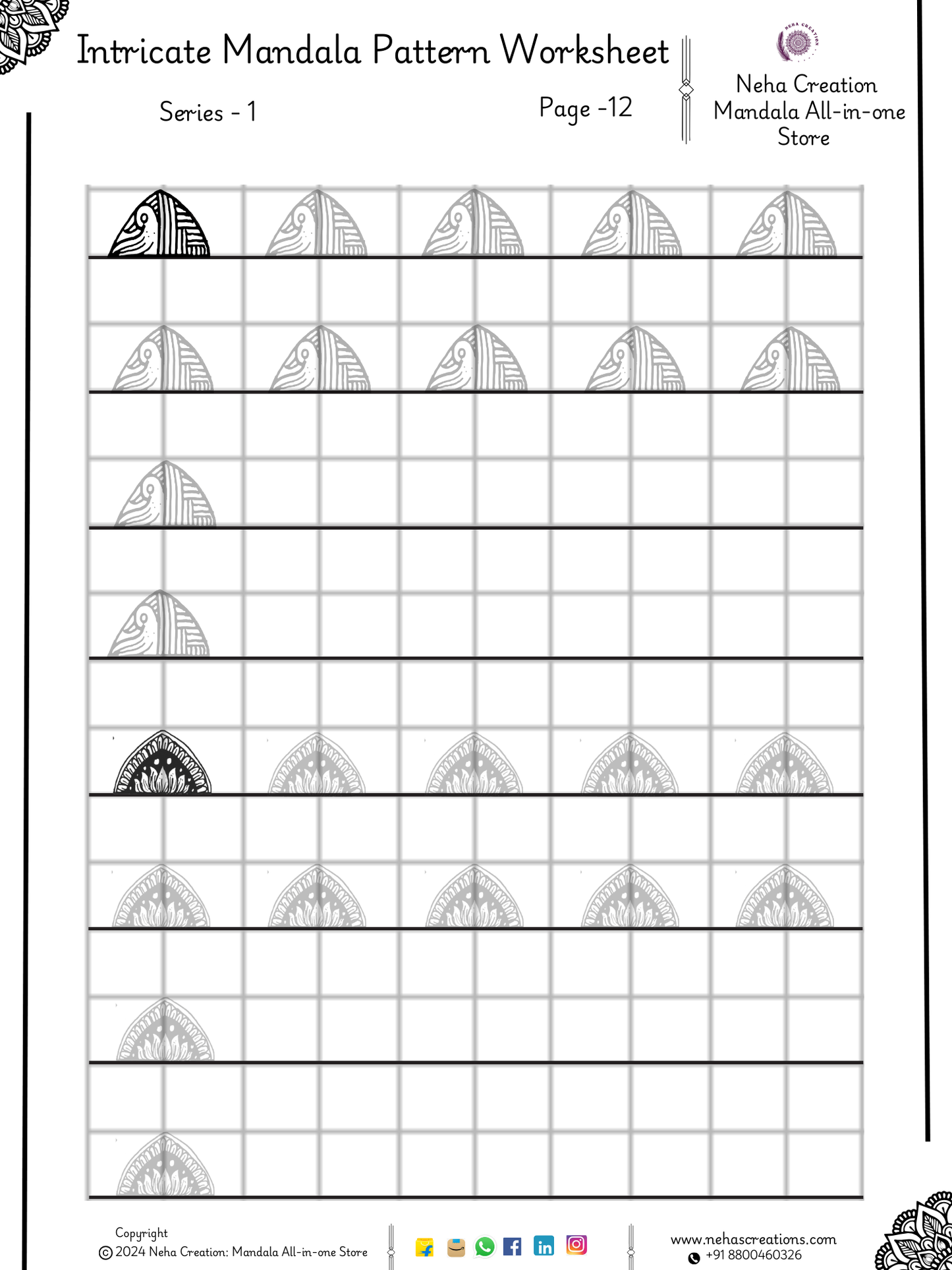 mandala pattern worksheet