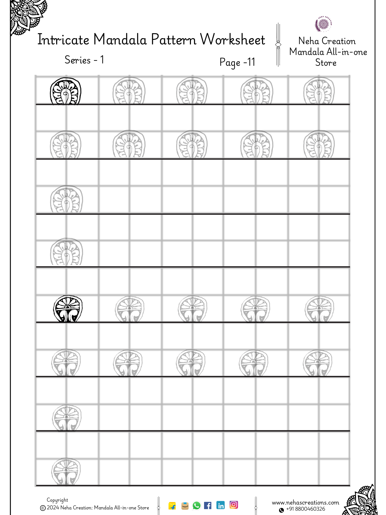 mandala pattern worksheet